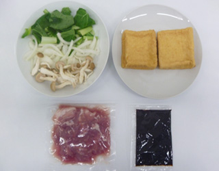 豚バラ肉と絹厚揚げの味噌炒め - 材料